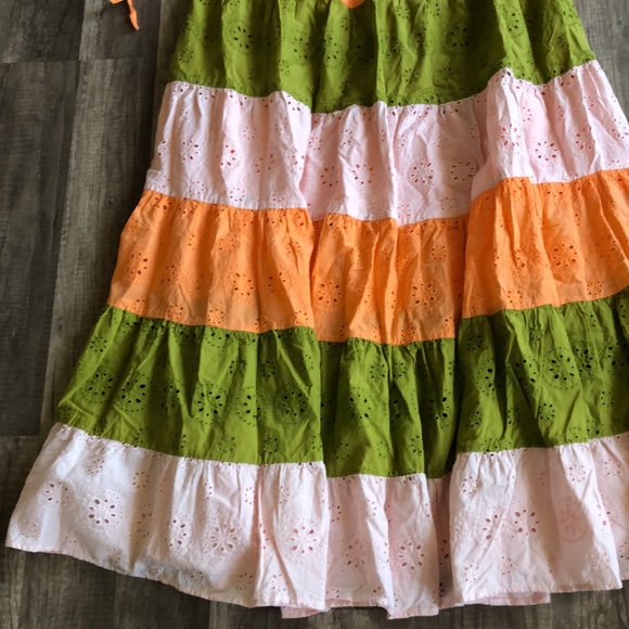 Anthropologie x Hutch Fantine Maxi Skirt Eyelet In Orange S - Picture 5 of 10